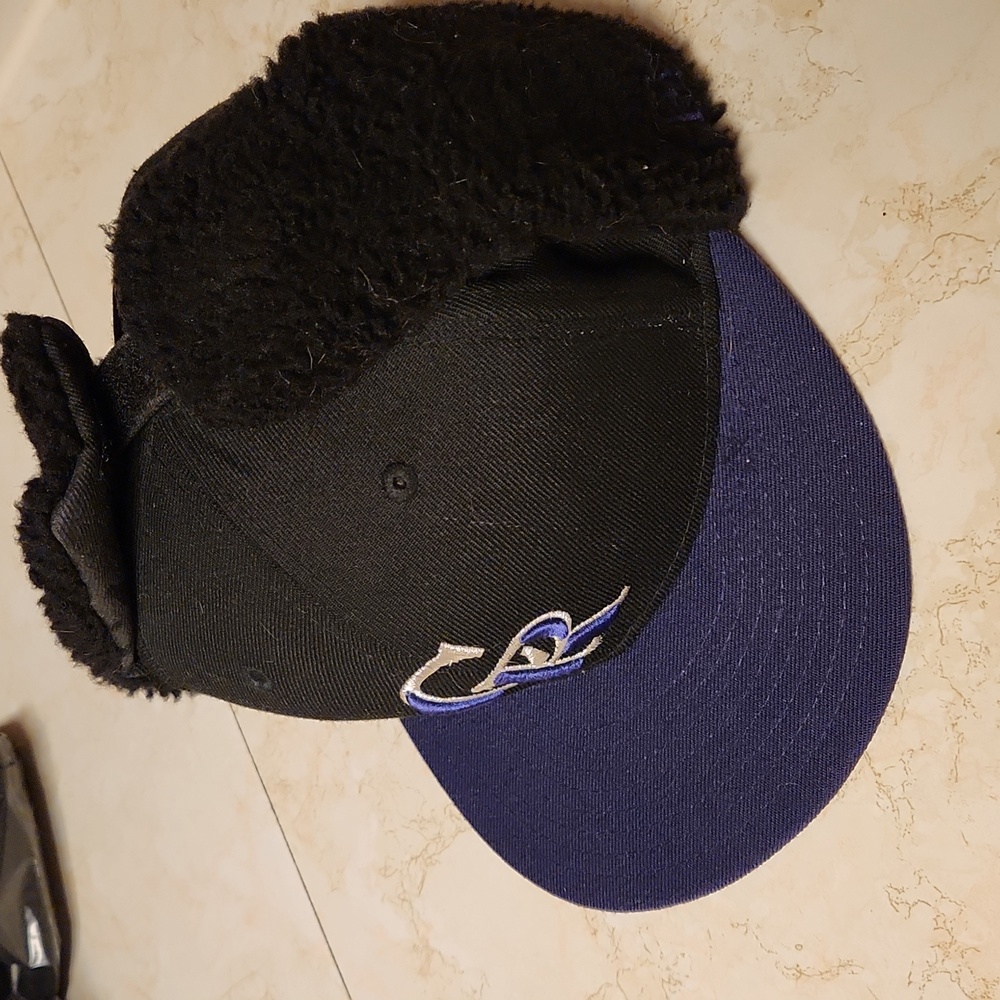 Colorado Rockies Black & Purple New Era Fitted Winter Hat 7 1/4 Vintage Y2K - Picture 2 of 8